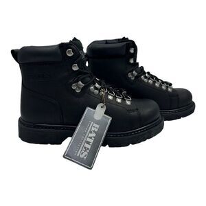 Bates Mens Black Leather Oil-Resistant Motocycle Boots Sz. 7 Wide E44102 Canyon